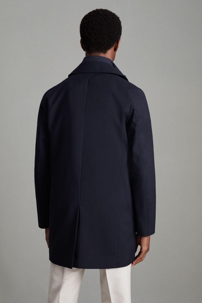 Jacket With Removable Funnel-Neck Insert in Navy