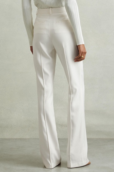 Flared Suit Trousers in Cream