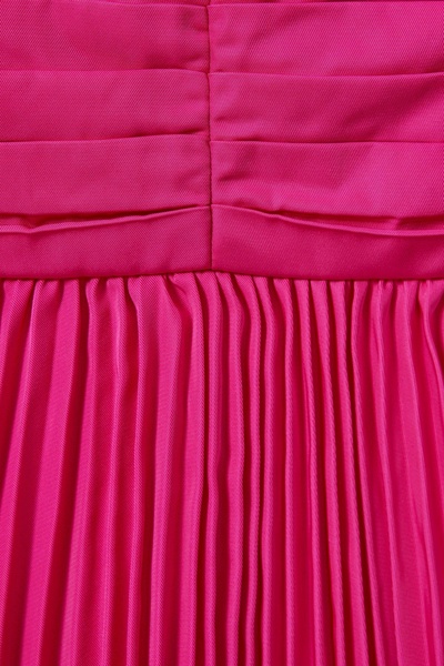 Amur Ruffle Strap Pleated Mini Dress in Pink Cabaret