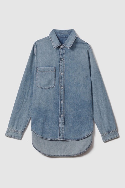 Relaxed Denim Shirt in Mid Blue