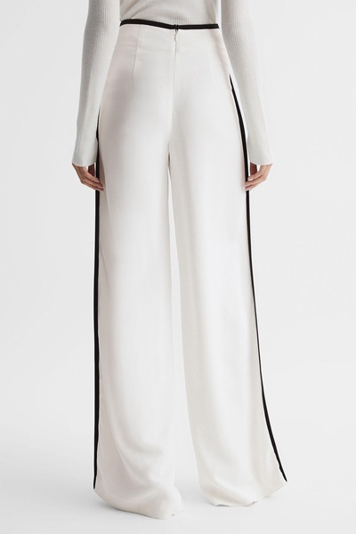 High Rise Wide Leg Trousers in Cream