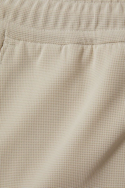 Textured Drawstring Shorts in Stone