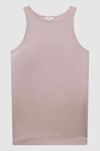 Silk Front Vest in Champagne