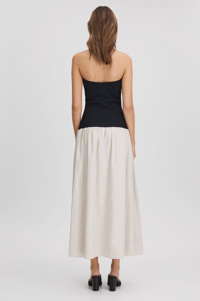 Anna Quan Drop Waist Maxi Dress in Black/Grey