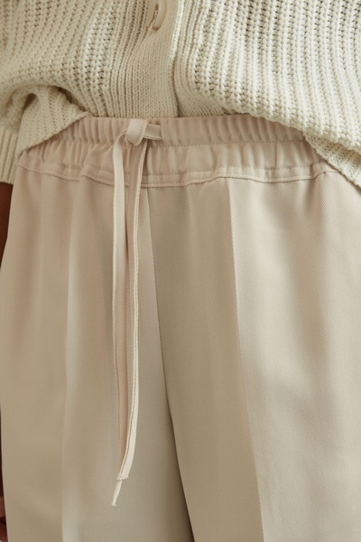 Hailey Cream Tapered Pull On Trousers