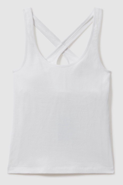 The Upside Shelf Bra Sports Vest in White