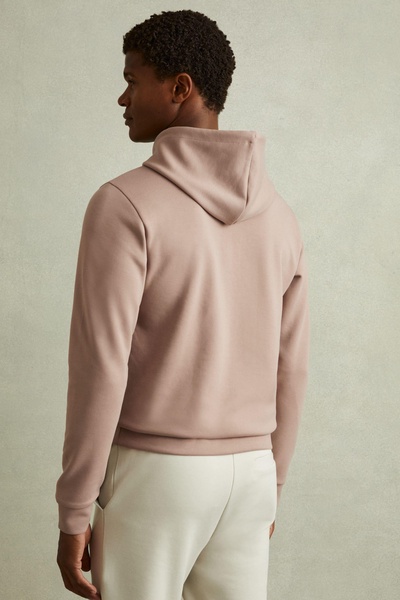 Interlock Jersey Hoodie in Pale Blush Pink