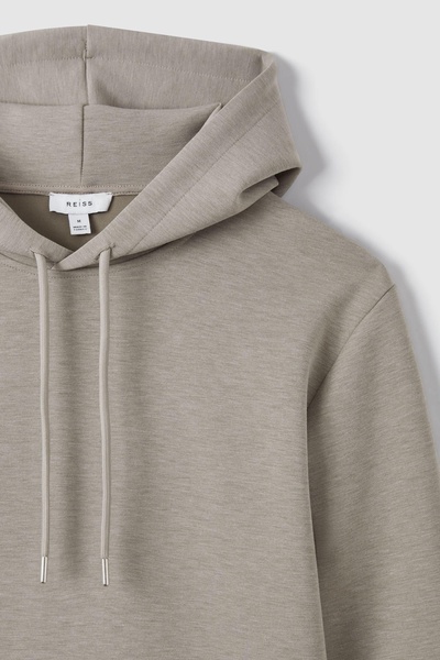 Interlock Jersey Hoodie in Taupe