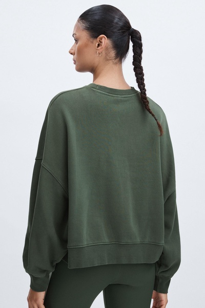 The Upside Organic-Cotton Crew-Neck Sweatshirt in Green