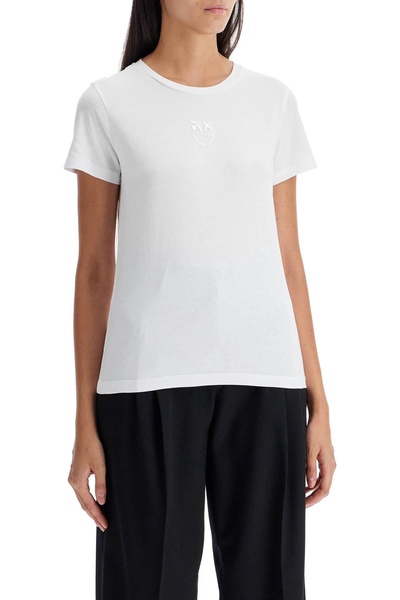 Pinko Short Sleeved T Shirt With Embroidery