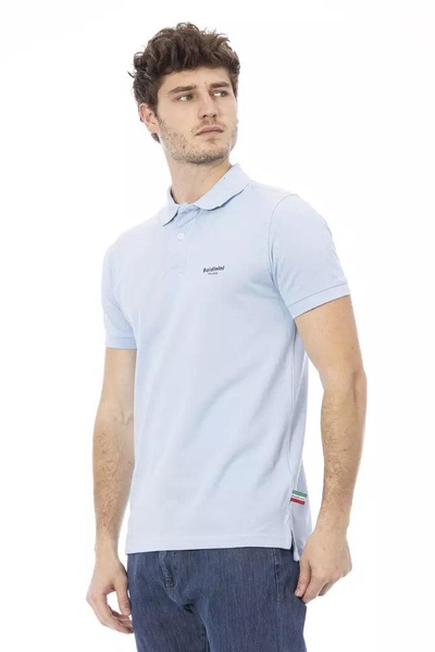 Baldinini Trend Light-blue Cotton Polo Shirt