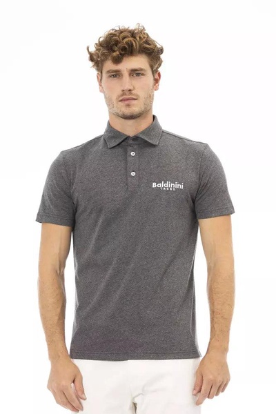 Baldinini trend Gray Cotton Polo Shirt