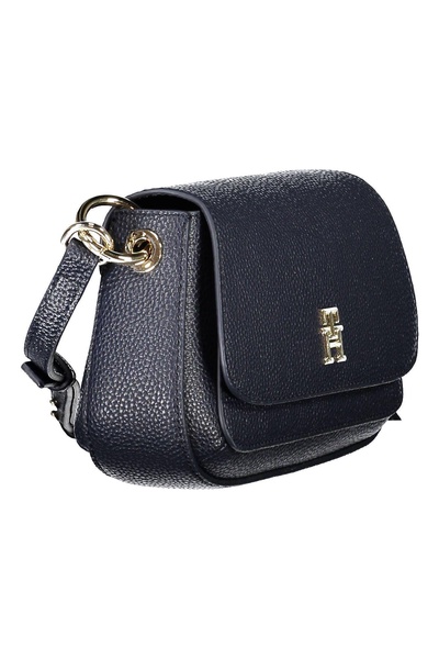 Chic Blue Polyurethane Shoulder Bag