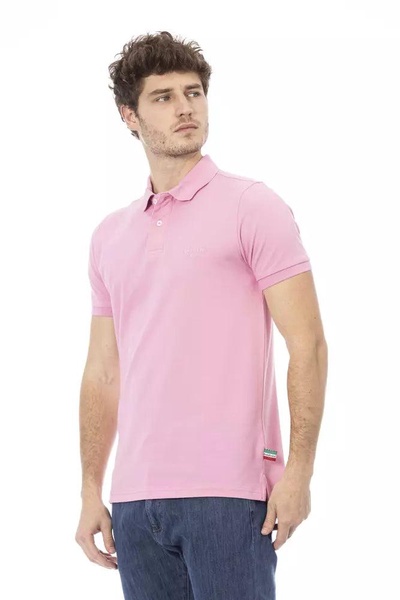 Baldinini Trend Pink Cotton Polo Shirt