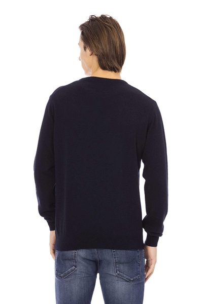 Baldinini Trend Blue Wool Sweater