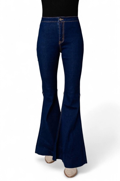 moonshine high-waisted flare jeans in dark wash