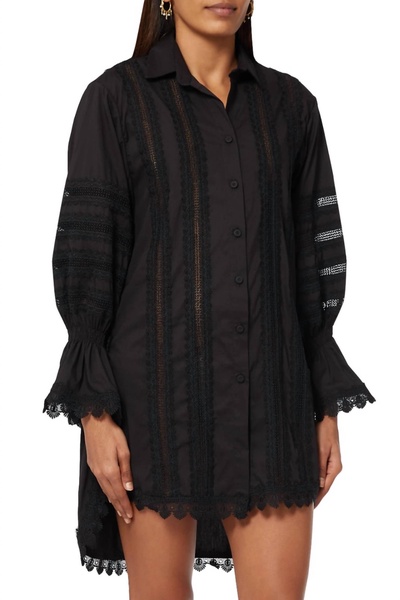 catalana shirt dress in black