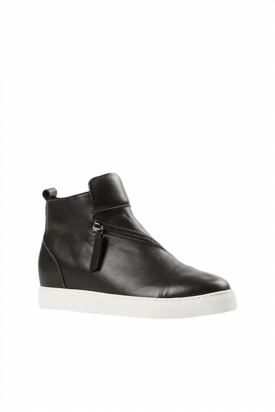 women's hi top and zip sneaker in black