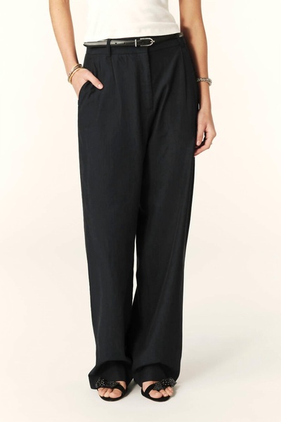 fabio pleated trouser in marine