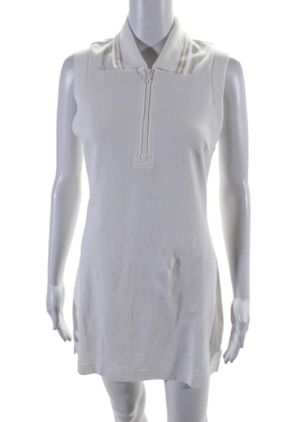 womens cotton pasadena palma collared polo dress white