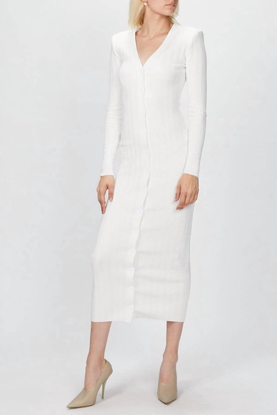 vianne knit dress in white