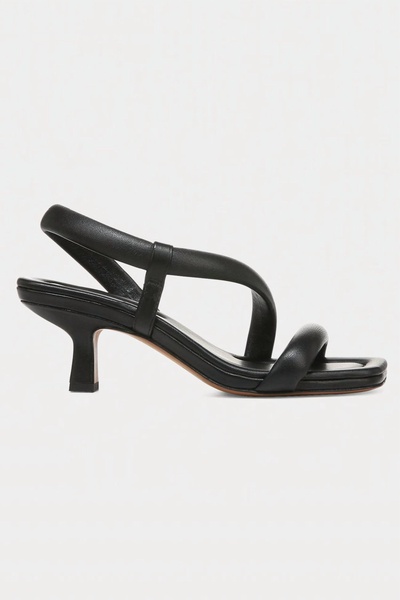 women's coline leather sandal in black