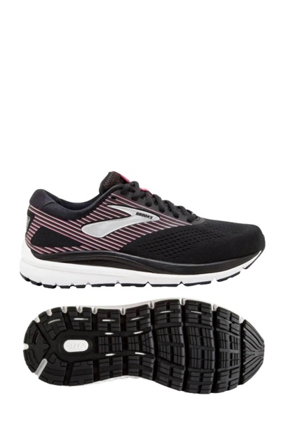 women's addiction 14 running shoes - 2e/extra wide width in black/hot pink/silver