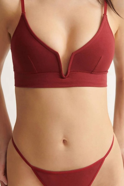 gita bralette in deep red