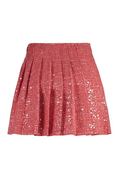 Self-Portrait Sequin Embellished Pleated Skirt