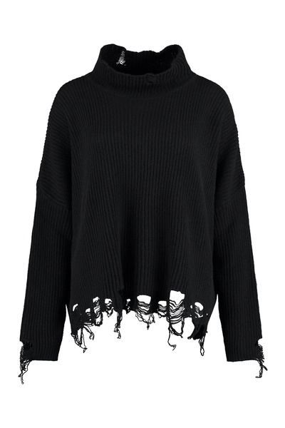 Pinko Distressed Turtleneck Sweater