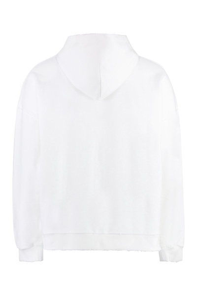 PALM ANGELS Men's White Full-Zip Hoodie for FW23