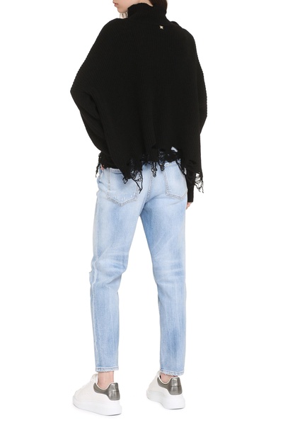 Pinko Distressed Turtleneck Sweater