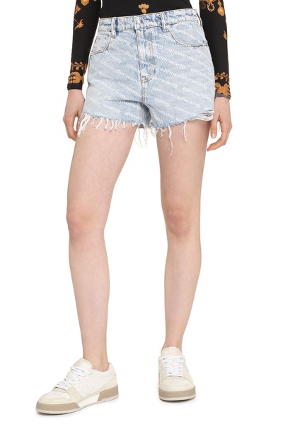 Alexander Wang Bite High-Rise Cut-Off Denim Shorts