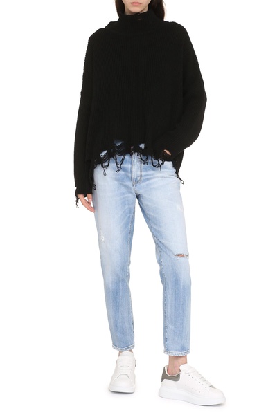 Pinko Distressed Turtleneck Sweater