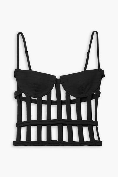 Cutout scuba bustier top