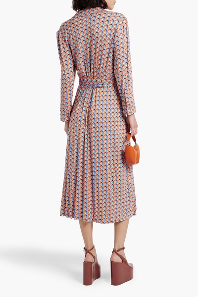 Sana printed stretch-jersey midi wrap dress