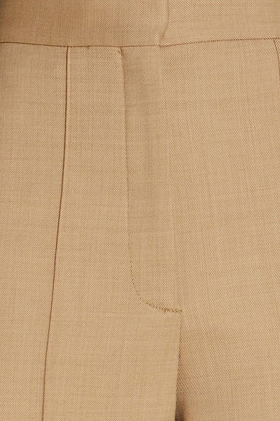 Twill wide-leg pants