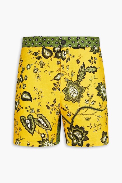 Lucas floral-print linen shorts