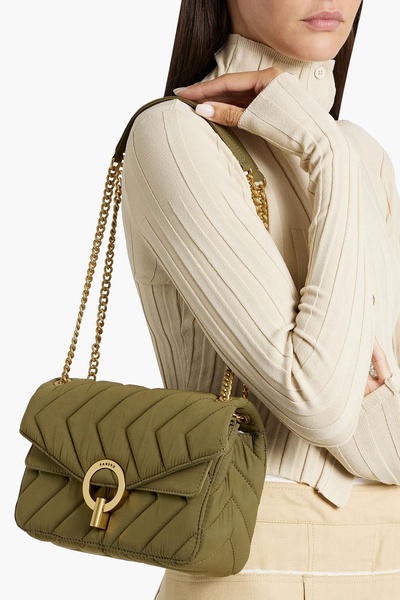 Quilted shell shoulder bag