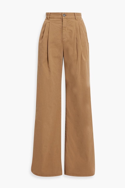 Flavie cotton-blend twill wide-leg pants