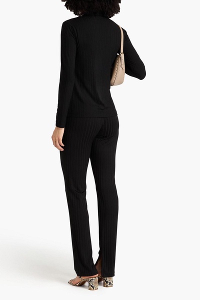 Ribbed jersey straight-leg pants