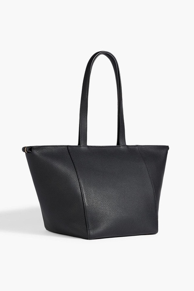 Logan buckled pebbled-leather tote