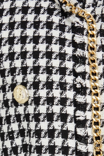 Cher embellished houndstooth tweed jacket