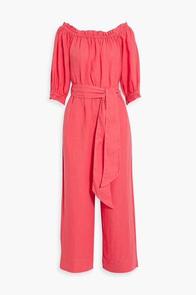 Josepha cropped linen wide-leg jumpsuit