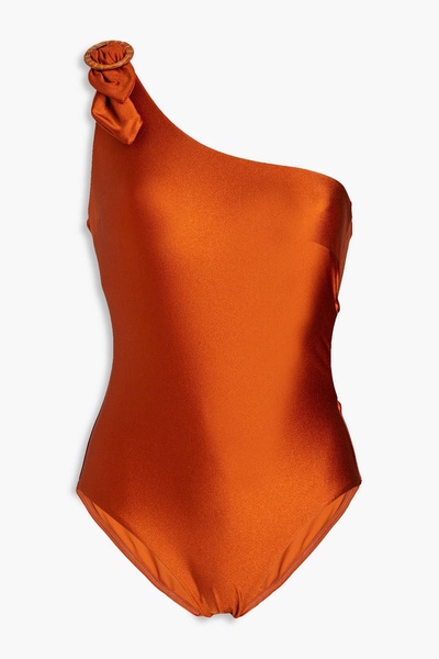 One-shoulder cutout swimsuit