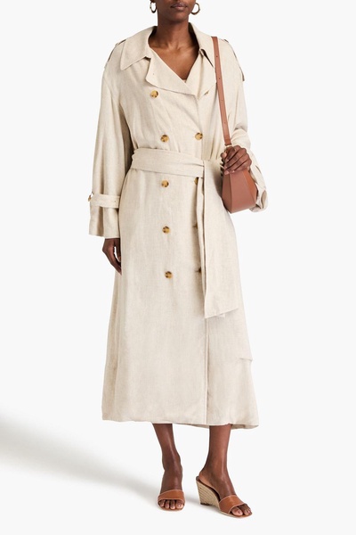 Alanise slub woven trench coat