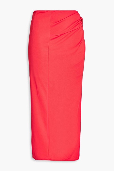 Kenzie twist-front jersey midi skirt