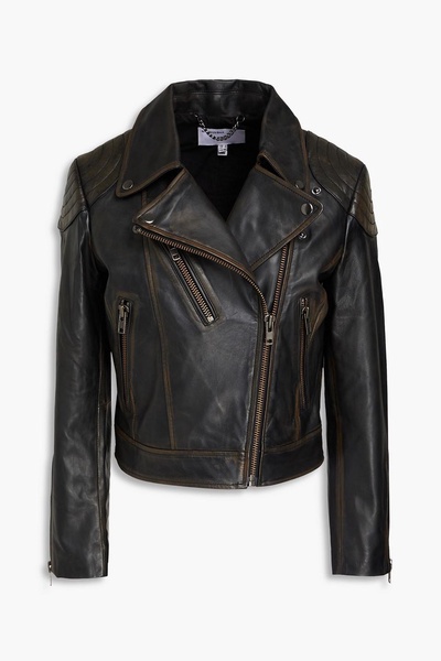 Leather biker jacket