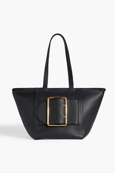 Logan buckled pebbled-leather tote