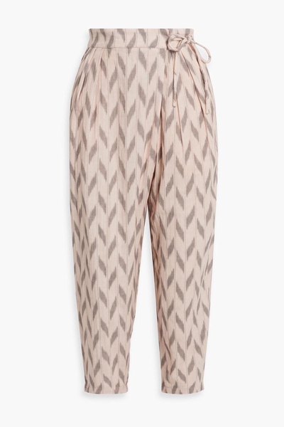 Wilmont cropped printed cotton tapered pants